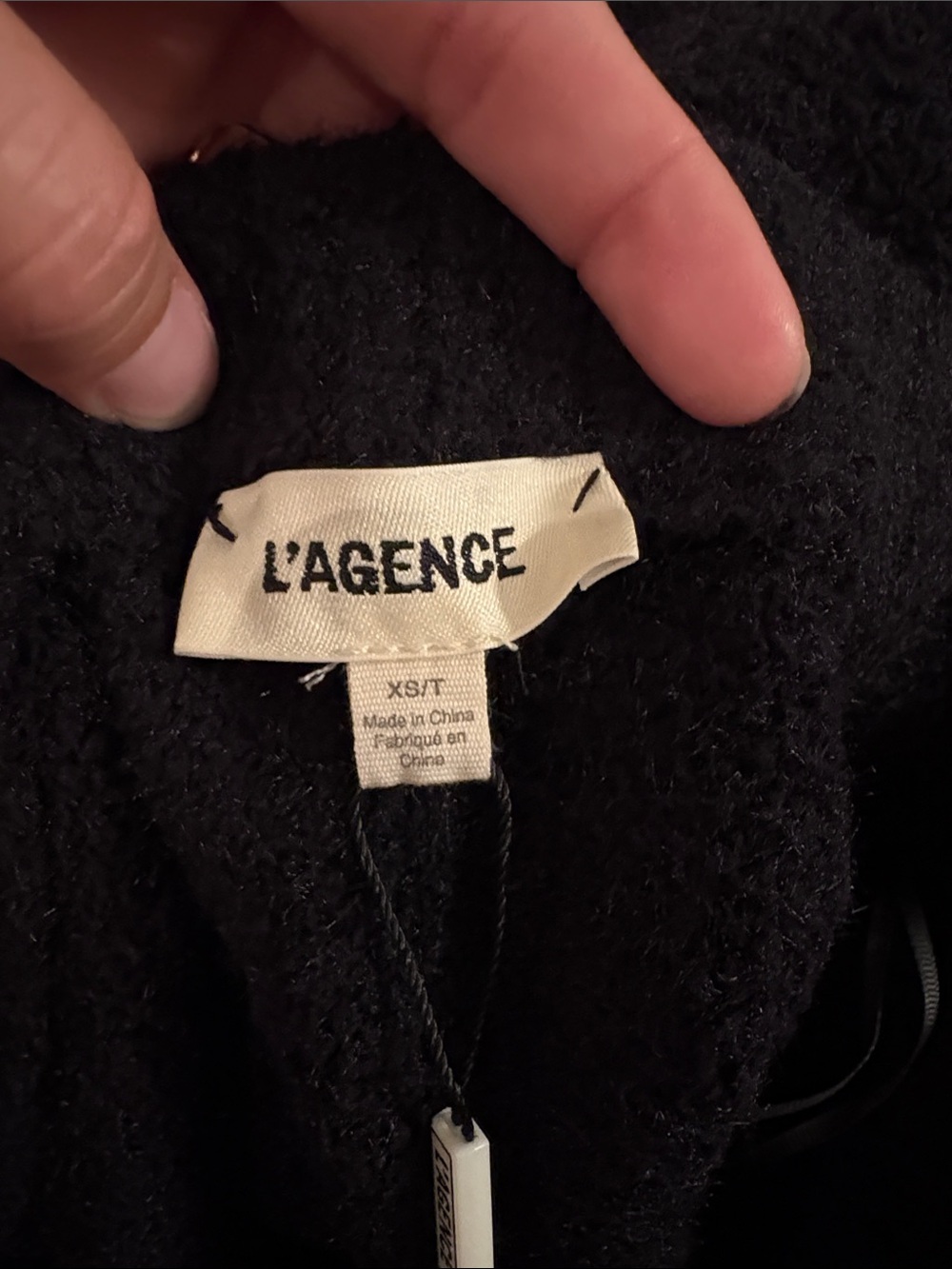 L'AGENCE Black Flared Knit Midi Skirt - Picture 3 of 3